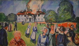 The House is Burning by Edvard Munch